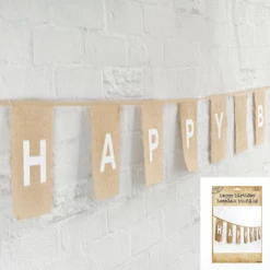 Oceana All Birthday Hessian Happy Birthday Bunting