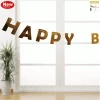 Everything Party Happy Birthday Metallic Banner - Gold All Birthday