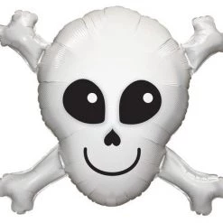 Qualatex 32" White Skull SuperShape Foil Balloon