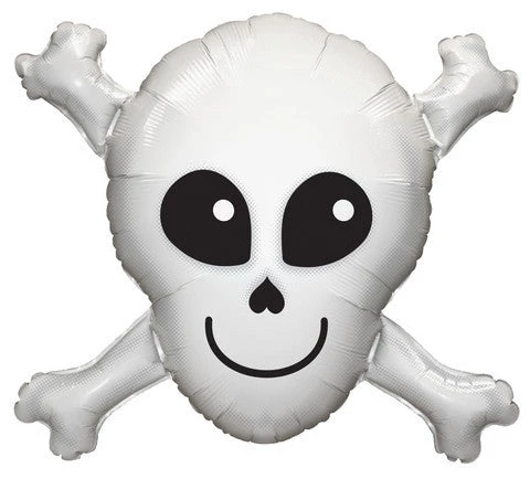Qualatex 32" White Skull SuperShape Foil Balloon