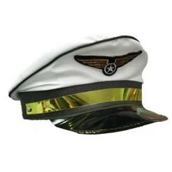 JD Party Pilot Cap - White By Theme