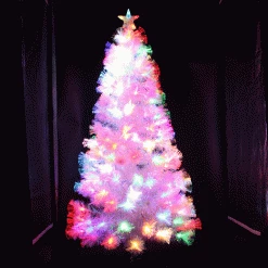 Wish 90cm White Fibre Optic Flashing LED Light Up Christmas Tree