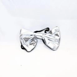 Trademart Party Accessories Silver Metallic Bow Tie