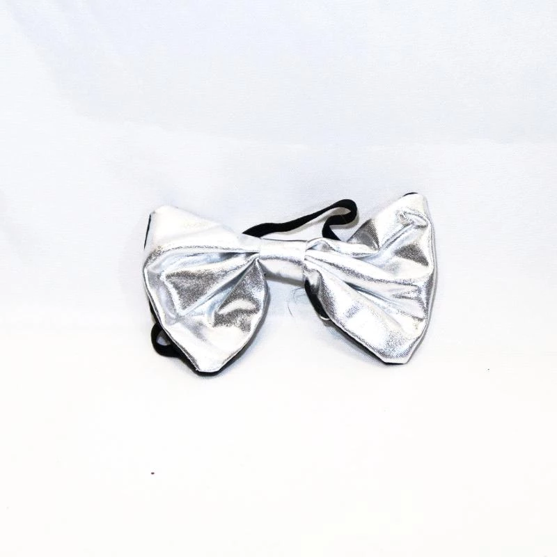 Trademart Party Accessories Silver Metallic Bow Tie