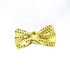 Cut Price Gold Sequin Bow Tie