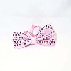 Cut Price Light Pink Sequin Bow Tie