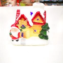 Everything Party Christmas - XMAS Ceramic House With Flashing LED Lights By Event