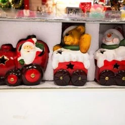 Everything Party Christmas 3pc Train Tea-light Holders