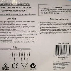 SENY 300 Super Bright Extra Long LED Icicle String Lights 17.5m - Warm White