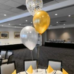 11" Qualatex Plain Latex Balloon - Round Metallic Gold Balloons