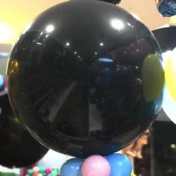3ft Qualatex Plain Latex Balloon - Round Onyx Black Balloons