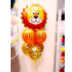 Everything Party Animal Theme Foil Helium Balloon Bouquet Foil Shape Balloon