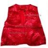 Everything Party Sequin Vest With Bow Tie - Red