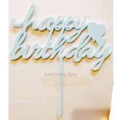 Everything Party All Birthday Birthday Cake Topper - Baby Blue