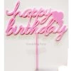 Everything Party Birthday Cake Topper - Light Pink All Birthday