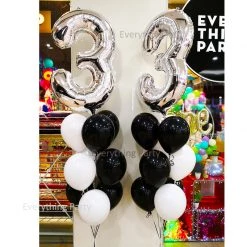 Everything Party 33rd Birthday Number Shape Foil Helium Balloon Bouquet