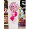 Everything Party 3ft Jumbo Pink Confetti Helium Balloon Bouquet Balloons