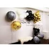 Everything Party 4.5m Balloon Garland Decoration - Chrome Gold&Black&White Balloons