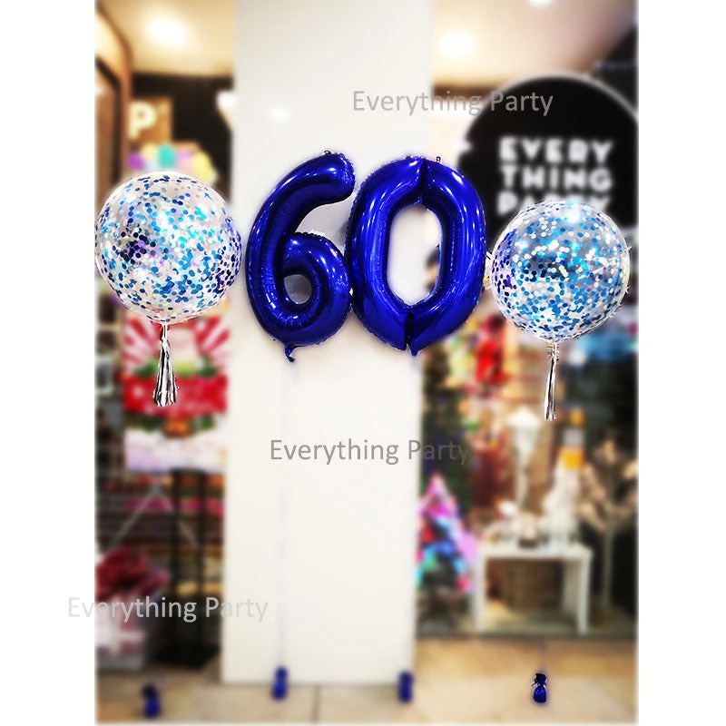 Everything Party 60th Birthday 2ft Confetti Balloon With Tassel Set