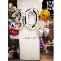 Everything Party 30th Birthday Helium Balloon Bouquet