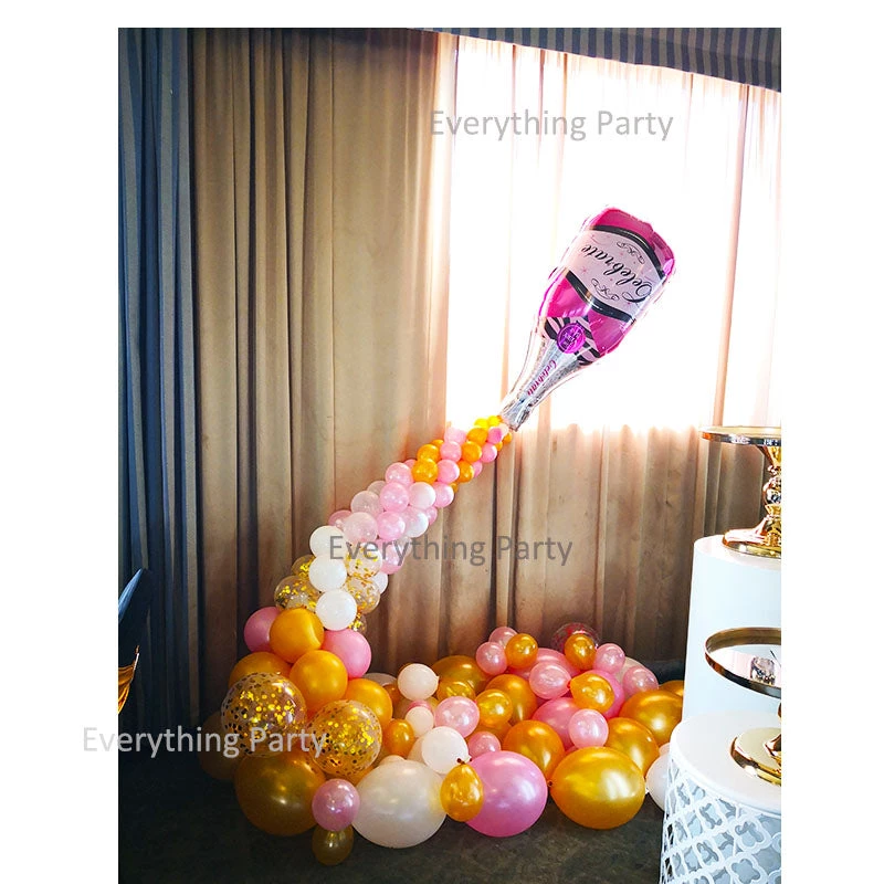 Everything Party Balloon Garland - Champagne Bottle Arch Balloons