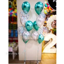 Everything Party Balloon Samples 11" Chrome Green Latex Balloon Bouquet