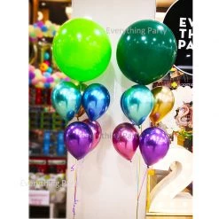 Everything Party 2ft Jumbo Latex Balloon With Chorme Latex Balloon Bouquet