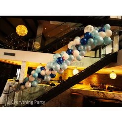 Everything Party Balloon Garland On Stairs