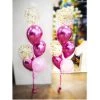 Everything Party 11" Chrome Pink Latex Balloon With Confetti Balloon Bouquet Balloon Samples