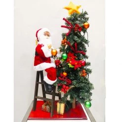 Everything Party Christmas 3D Santa Decoration With LED Light - Decorating Tree With Ladder By Event
