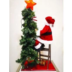 Everything Party Christmas 3D Santa Decoration With LED Light - Decorating Tree With Ladder By Event