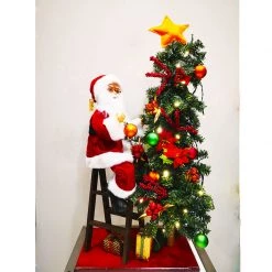 Everything Party Christmas 3D Santa Decoration With LED Light - Decorating Tree With Ladder By Event