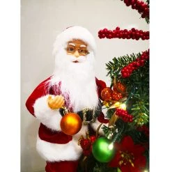Everything Party Christmas 3D Santa Decoration With LED Light - Decorating Tree With Ladder By Event