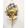 Everything Party By Event 100cm Large Christmas Bells With Glitter - Gold