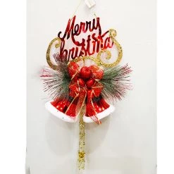 Everything Party By Event 100cm Large Christmas Bells With Glitter - Red