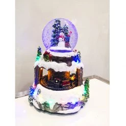Everything Party Christmas Musical Snow Global With Train And LED Lights