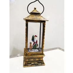 Everything Party Christmas Warn LED Snow Globe Water Lantern In Traditional Lantern Design