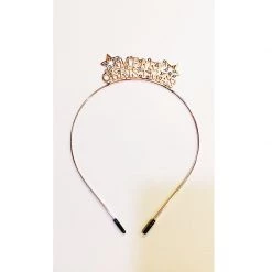 Pacific Wholesale Rose Gold Metal Christmas Headband With Diamonds - Merry Christmas