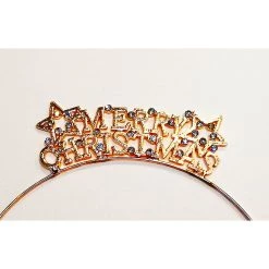 Pacific Wholesale Rose Gold Metal Christmas Headband With Diamonds - Merry Christmas
