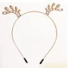 Pacific Wholesale Rose Gold Metal Christmas Headband With Diamonds - Reindeer Antler By Event