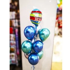 Everything Party Welcome Home Chrome Latex Helium Balloon Bouquet Balloons