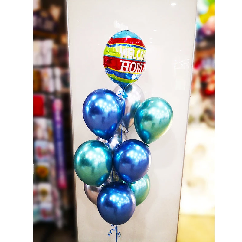 Everything Party Welcome Home Chrome Latex Helium Balloon Bouquet Balloons