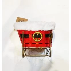 Everything Party By Event Christmas Bamboo Santa Sleigh Basket