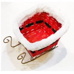 Everything Party By Event Christmas Bamboo Santa Sleigh Basket