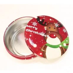 Everything Party Christmas Reindeer Round Tin Candy Box