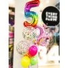 Everything Party Balloons 5th Birthday Confetti & Unicorn Helium Balloon Bouquet
