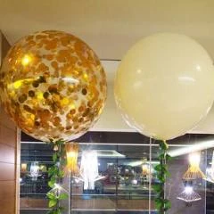 3ft Qualatex Plain Latex Balloon - Round Standard White Balloons