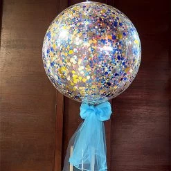 Everything Party 3ft Confetti Helium Balloon With Tulle Bow Balloons