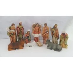 Everything Party 11pcs 210mm Christmas Holly Family Nativity Scene Set