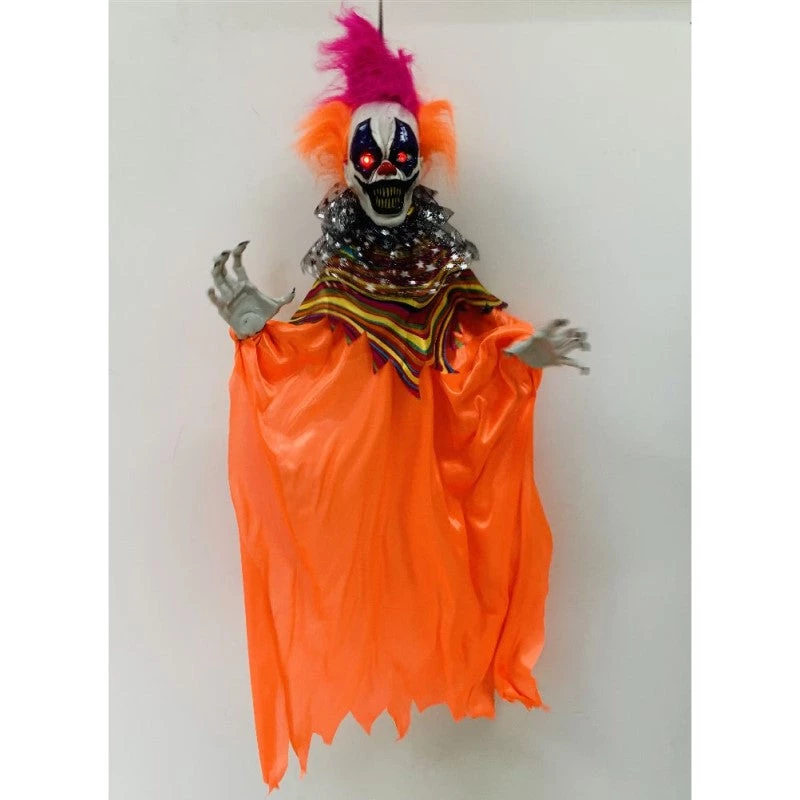 Trademark By Event 100cm Animated Hanging Clown Shaking With Sound & Light Up Eyes